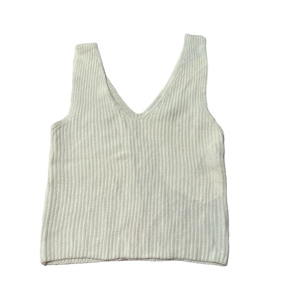 JUICY COUTURE Knitted V Neckline Sleveless Ivory Color Medium Top BNWT - Picture 3 of 6